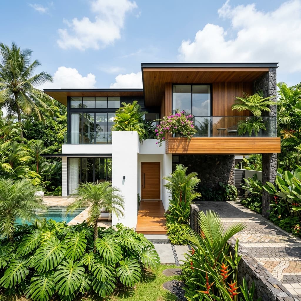 Rekomendasi Warna Cat Eksterior Rumah Tropis Anti Pudar